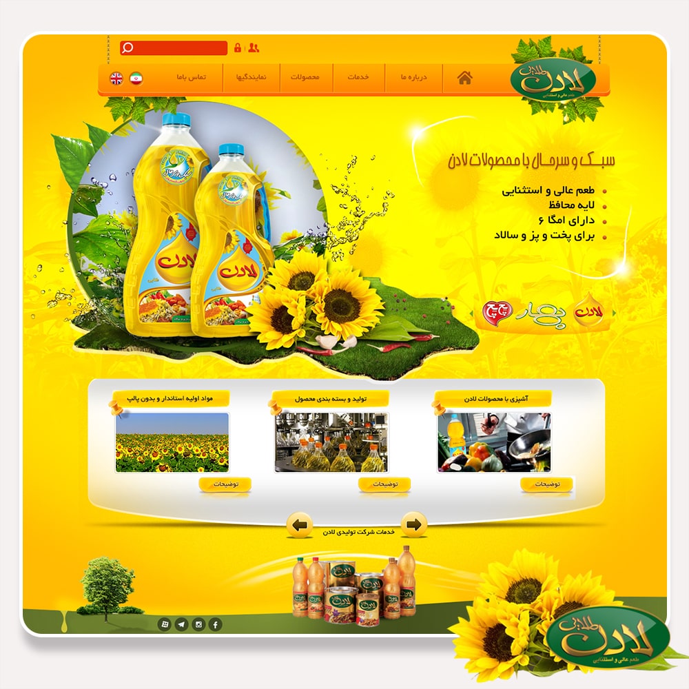 طراحی سایت روغن لادن