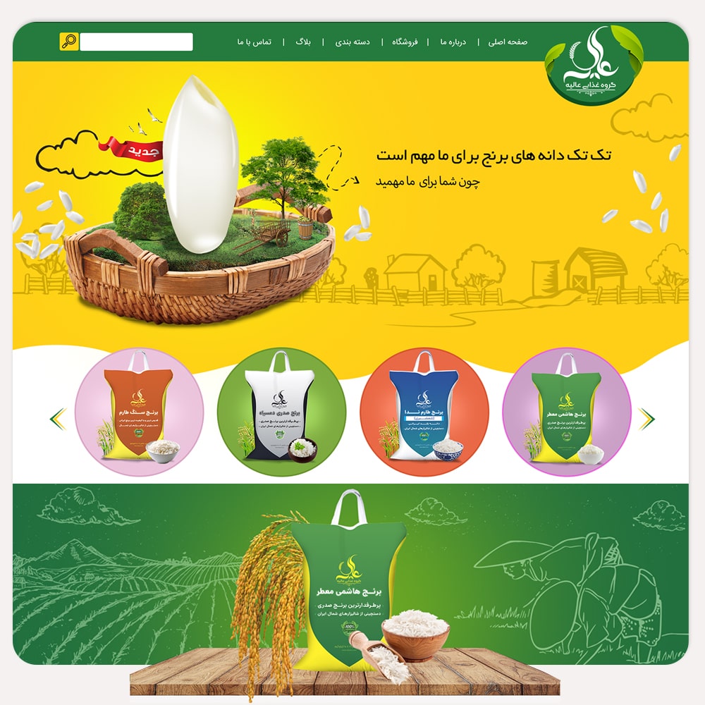 طراحی سایت برنج